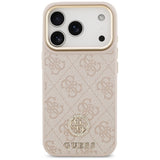 Guess 4G Strass Logo MagSafe Case til iPhone 17 Pro - Pink
