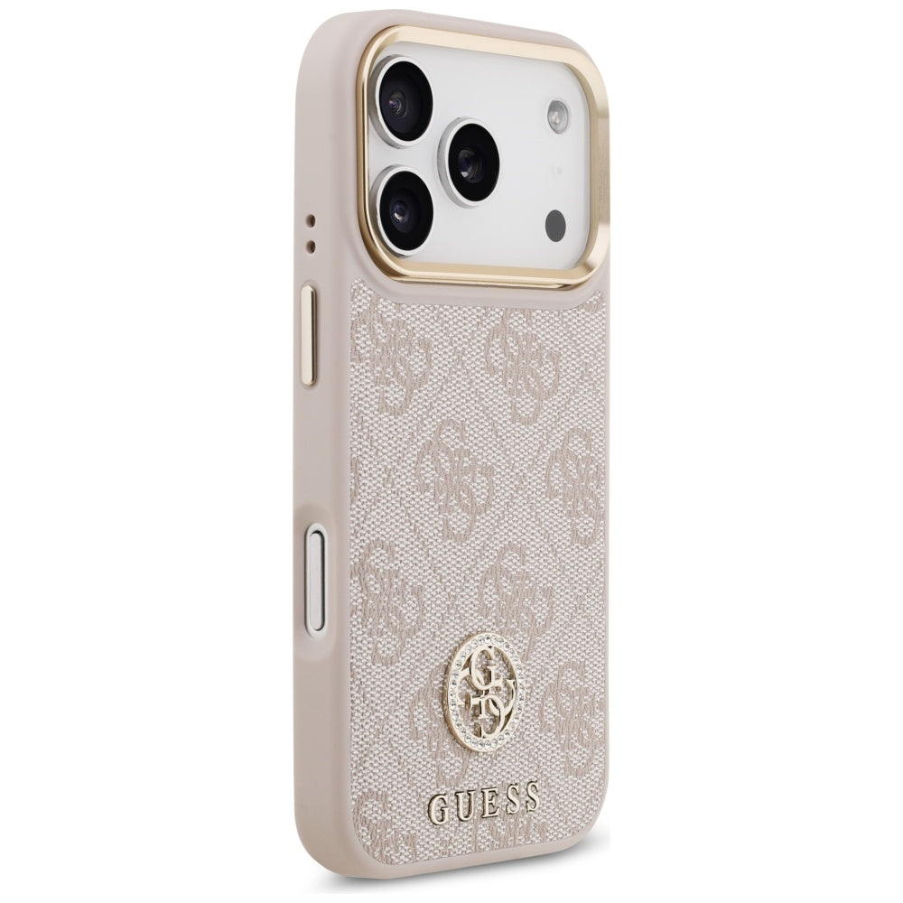 Guess 4G Strass Logo MagSafe Case til iPhone 17 Pro - Pink