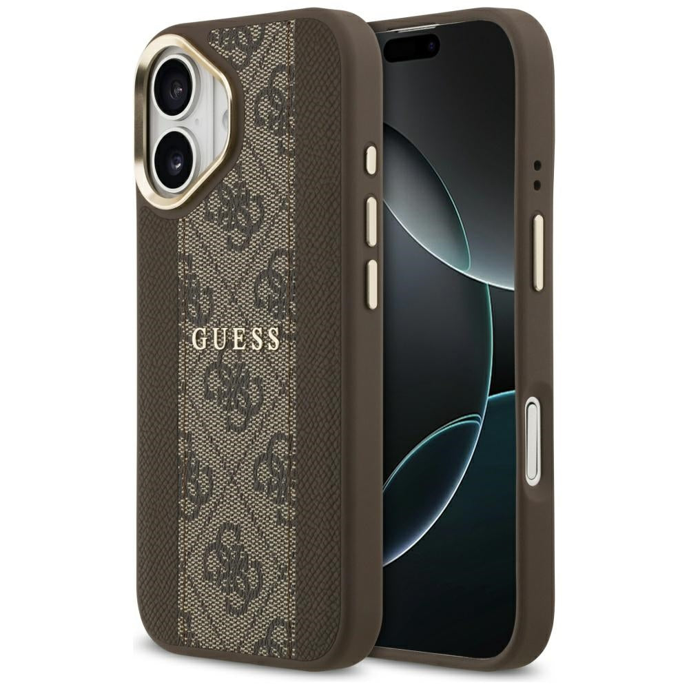 Guess 4G Stripe MagSafe-fodral til iPhone 17 - brun