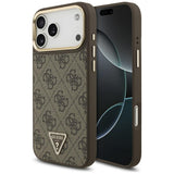 Guess 4G Triangle Logo MagSafe Case til iPhone 17 Pro Max - Brunt & Guld