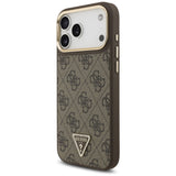 Guess 4G Triangle Logo MagSafe Case til iPhone 17 Pro Max - Brunt & Guld