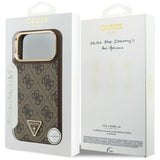 Guess 4G Triangle Logo MagSafe Case til iPhone 17 Pro Max - Brunt & Guld