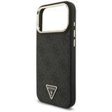 Guess 4G Triangle Logo MagSafe Case til iPhone 17 Pro Max - sort og guld