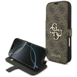 Guess Book 4G Metal Logo Case til iPhone 17 Pro - Brunt
