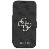 Guess Book 4G Metal Logo Case til iPhone 17 Pro - sort