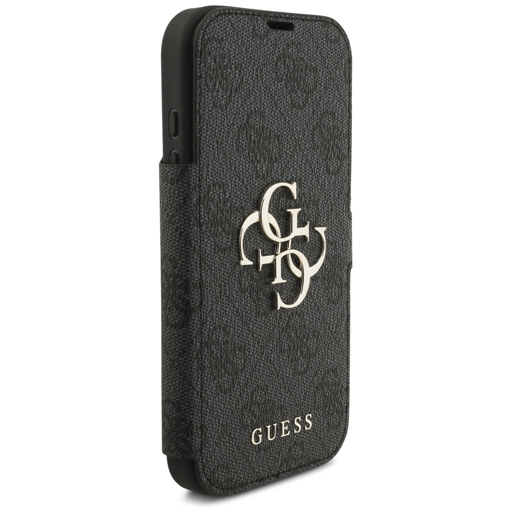 Guess Book 4G Metal Logo Case til iPhone 17 Pro - sort