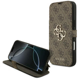 Guess Book 4G Metal Logo Case til iPhone 17 Pro Max - Brunt