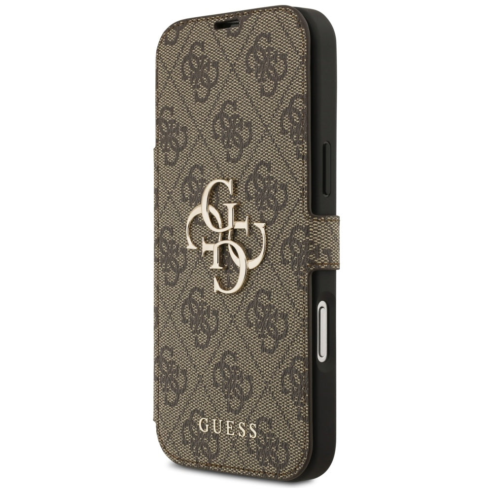 Guess Book 4G Metal Logo Case til iPhone 17 Pro Max - Brunt