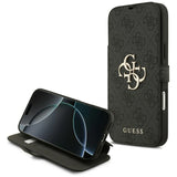 Guess Book 4G Metal Logo Case til iPhone 17 Pro Max - sort