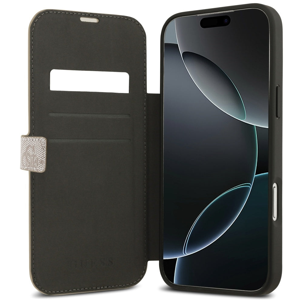 Guess Book 4G Metal Logo Case til iPhone 17 Pro Max - Pink