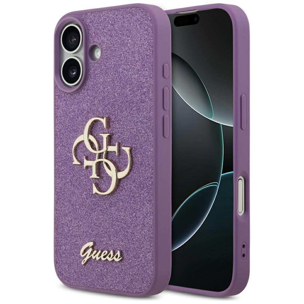 Guess Fixed Glitter Big 4G case til iPhone 17 - lilla