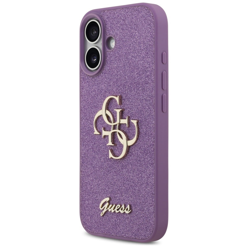Guess Fixed Glitter Big 4G case til iPhone 17 - lilla