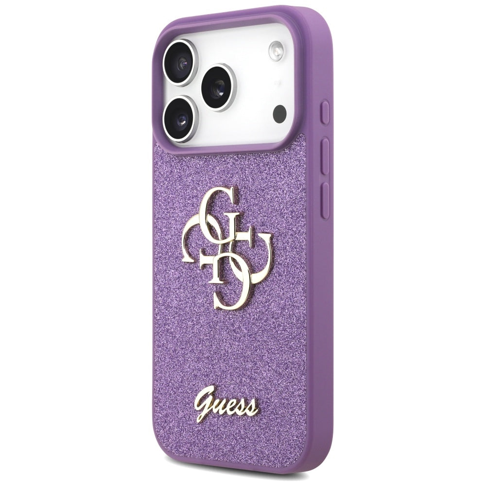 Guess Fixed Glitter Big 4G case til iPhone 17 Pro - lilla