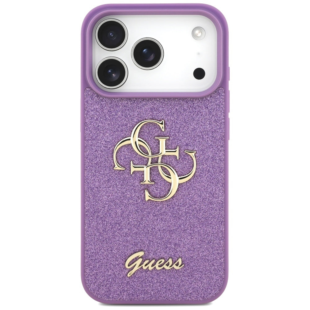 Guess Fixed Glitter Big 4G case til iPhone 17 Pro - lilla