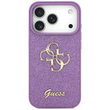 Guess Fixed Glitter Big 4G case til iPhone 17 Pro - lilla
