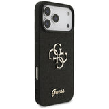 Guess Fixed Glitter Big 4G case til iPhone 17 Pro Max - sort