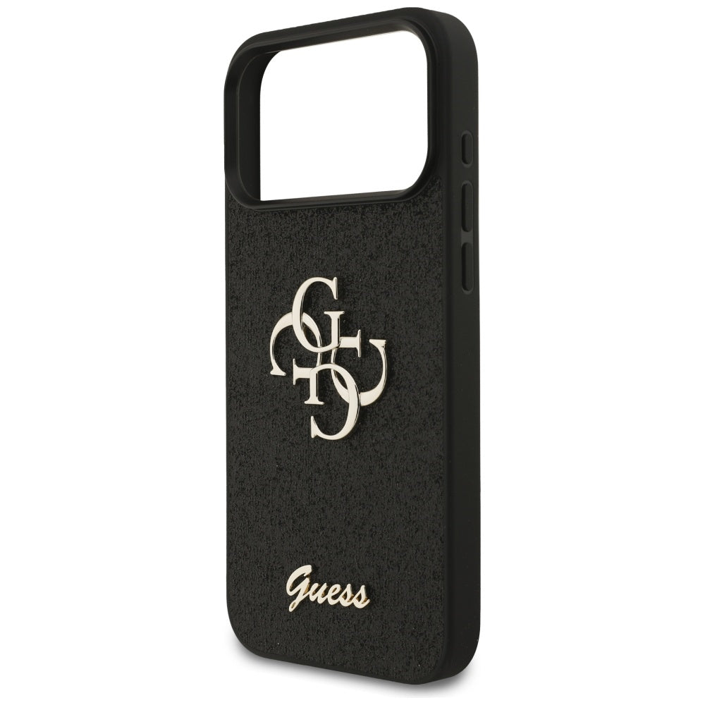 Guess Fixed Glitter Big 4G case til iPhone 17 Pro Max - sort