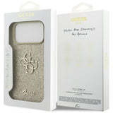 Guess Fixed Glitter Big 4G-hylster til iPhone 17 Pro Max - guld