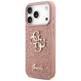 Guess Fixed Glitter Big 4G Case til iPhone 17 Pro - Pink