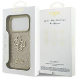 Guess Fixed Glitter Big 4G-hylster til iPhone 17 Pro - guld