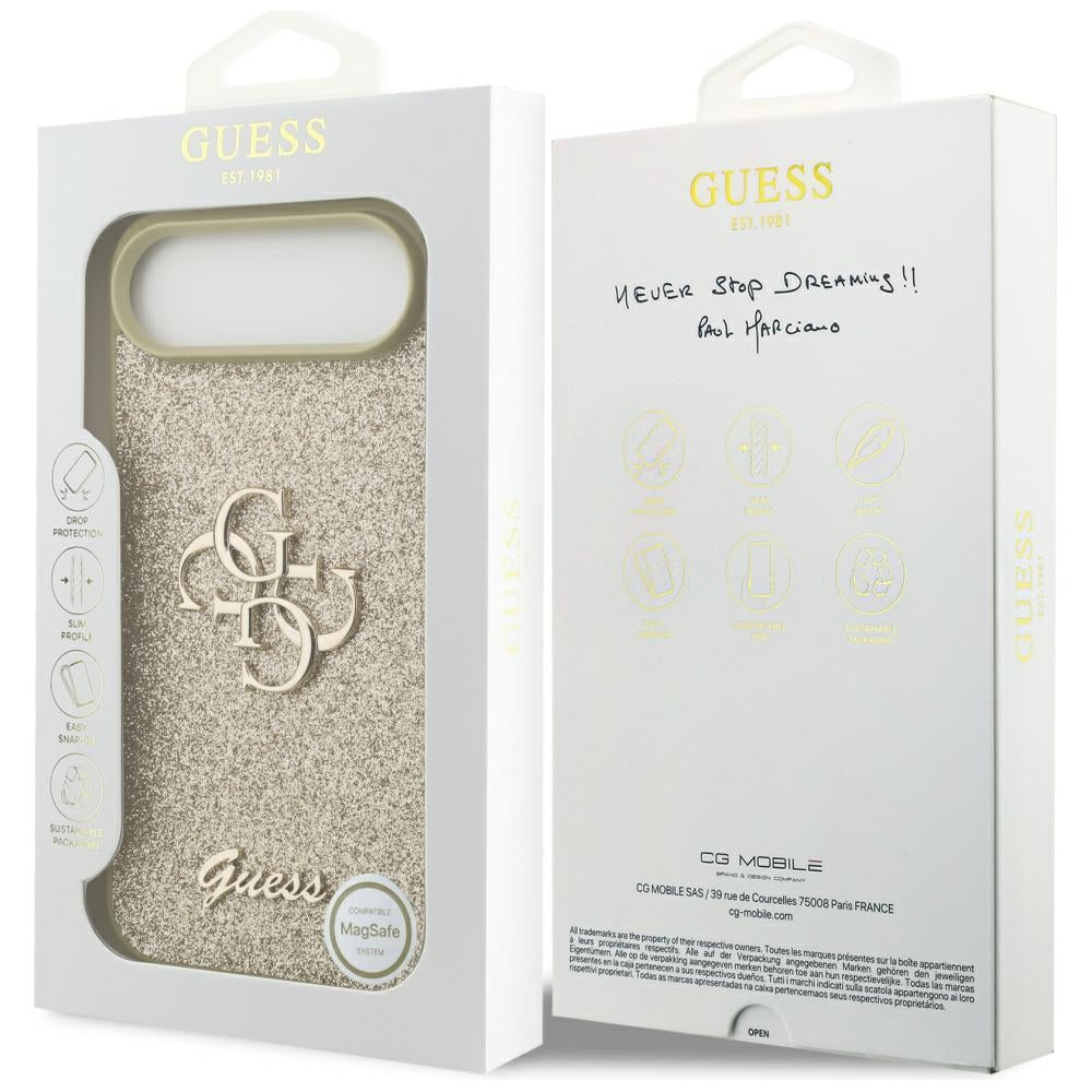 Guess Fixed Glitter Big 4G-kasse til iPhone Air - guld