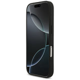 Guess Grained Big 4G & Classic Logo-kasse til iPhone 17 Pro - sort