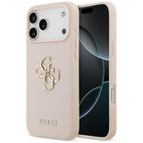 Guess Grained Big 4G & Classic Logo Case til iPhone 17 Pro Max - Pink