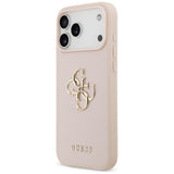 Guess Grained Big 4G & Classic Logo Case til iPhone 17 Pro Max - Pink