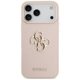Guess Grained Big 4G & Classic Logo Case til iPhone 17 Pro Max - Pink