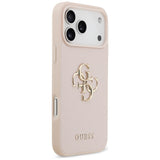 Guess Grained Big 4G & Classic Logo Case til iPhone 17 Pro Max - Pink