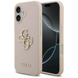 Guess Grained Big 4G & Classic Logo iPhone 17 Case - Pink