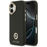Guess Grained Strass Logo MagSafe-fodral til iPhone 17 - sort
