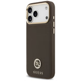 Guess Grained Strass Logo MagSafe Case til iPhone 17 Pro Max - Brunt