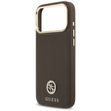 Guess Grained Strass Logo MagSafe Case til iPhone 17 Pro Max - Brunt