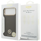 Guess Grained Strass Logo MagSafe Case til iPhone 17 Pro Max - Brunt
