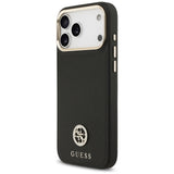 Guess Grained Strass Logo MagSafe-fodral til iPhone 17 Pro Max - sort