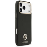Guess Grained Strass Logo MagSafe-fodral til iPhone 17 Pro Max - sort