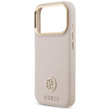 Guess Grained Strass Logo MagSafe-hylster til iPhone 17 Pro - pink