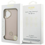 Guess Grained Strass Logo MagSafe-fodral til iPhone 17 - pink