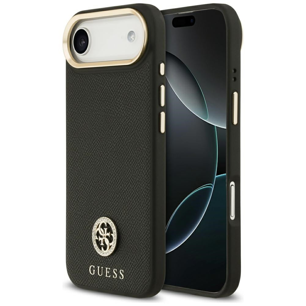 Guess Grained Strass Logo MagSafe-kasse til iPhone Air - sort