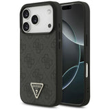 Guess læder 4G Triangle Strass MagSafe Case til iPhone 17 Pro - sort