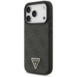 Guess læder 4G Triangle Strass MagSafe Case til iPhone 17 Pro - sort