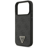 Guess læder 4G Triangle Strass MagSafe Case til iPhone 17 Pro - sort