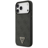 Guess læder 4G Triangle Strass MagSafe Case til iPhone 17 Pro Max - sort
