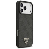 Guess læder 4G Triangle Strass MagSafe Case til iPhone 17 Pro Max - sort