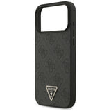 Guess læder 4G Triangle Strass MagSafe Case til iPhone 17 Pro Max - sort