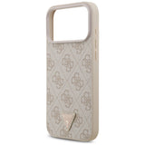 Guess læder 4G Triangle Strass MagSafe Case til iPhone 17 Pro Max - Pink