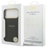 Guess Peony Hot Stamp MagSafe Case til iPhone 17 Pro Max - sort