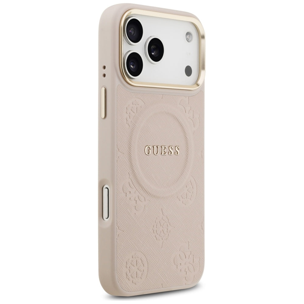 Guess Peony Hot Stamp MagSafe Case til iPhone 17 Pro Max - Pink