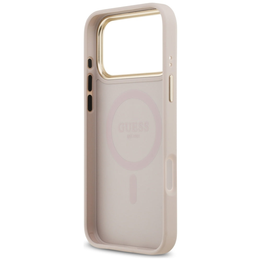 Guess Peony Hot Stamp MagSafe Case til iPhone 17 Pro Max - Pink